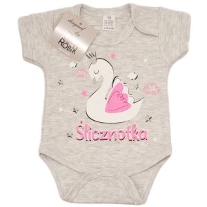 urocze body niemowlęce ślicznotka krótki rękaw