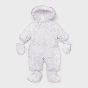 piękny kombinezon zimowy do chrztu